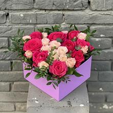 Цветочная композиция из Розы в коробке в Солигаличе