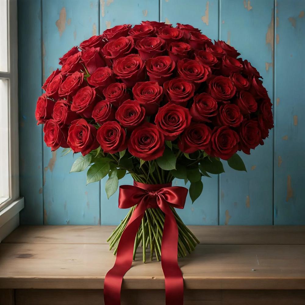 Букет Красные розы Блэк Меджик в Солигаличе