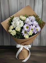 Букет цветов из:  Хризантемы и Розы в Солигаличе