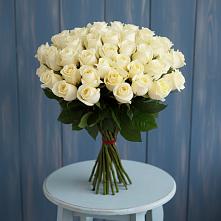Букет 51 Белая роза Эдлесс Лав в Солигаличе