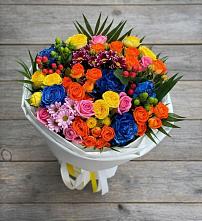 Букет цветов из:  Розы и Хризантемы в Солигаличе