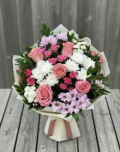 Букет цветов из:  Альстромерии, Гвоздики, Розы и Хризантемы #REPLACE_PRED# Солигаличе
