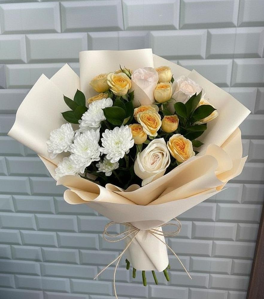 Букет цветов из: Розы и Хризантемы в Солигаличе