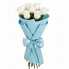 Букет 7 белых роз Проуд в Солигаличе