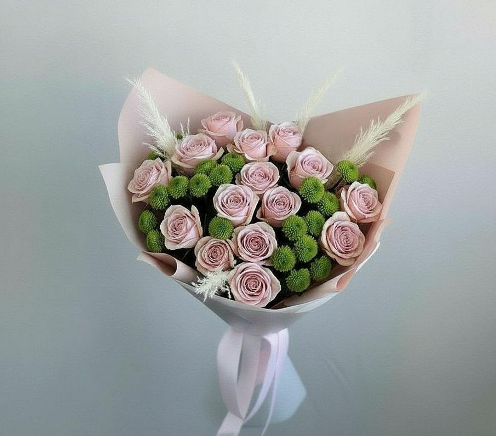 Букет цветов из: Розы и Хризантемы в Солигаличе