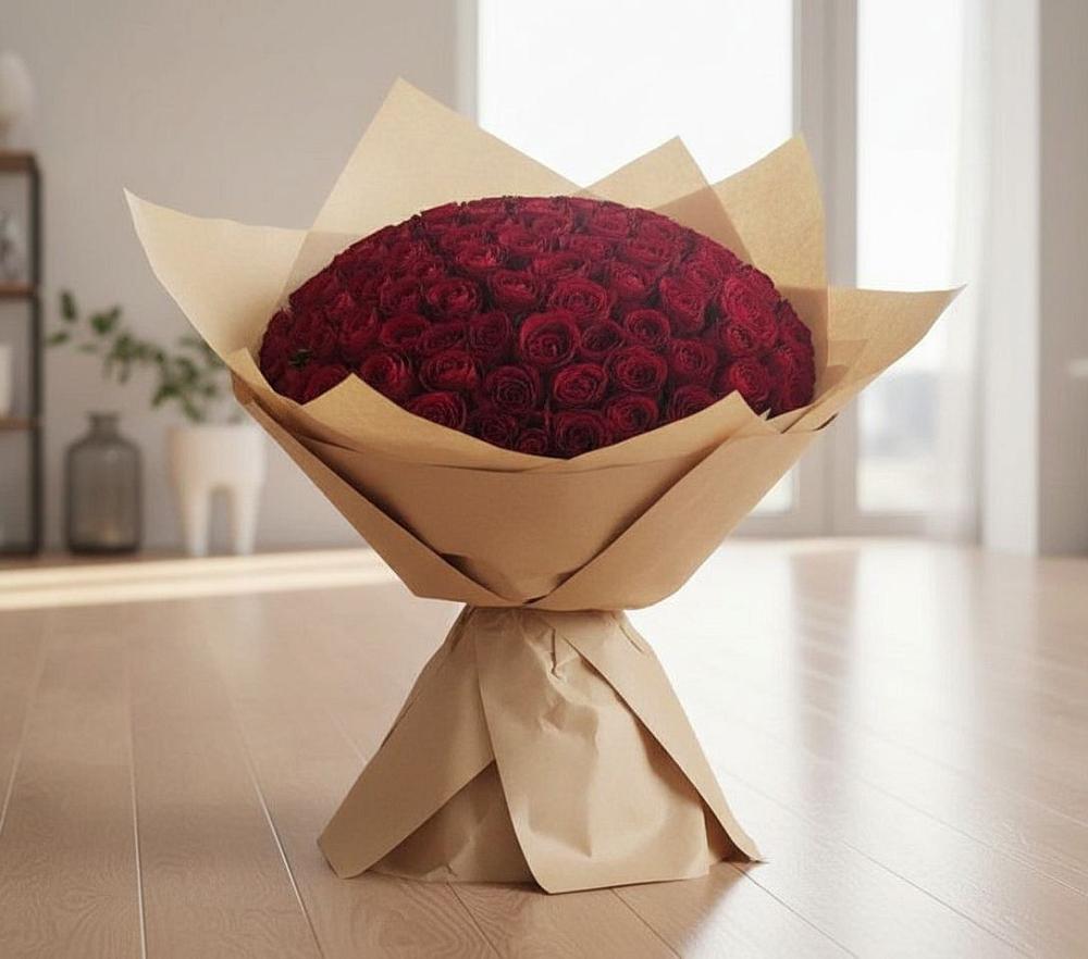 Букет 101 Красная роза в Солигаличе