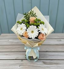 Букет цветов из:  Герберы, Розы и Хризантемы #REPLACE_PRED# Солигаличе