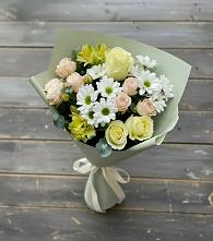 Букет цветов из:  Альстромерии, Розы и Хризантемы в Солигаличе