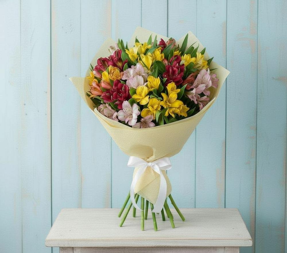 Букет цветов из: Альстромерии в Солигаличе